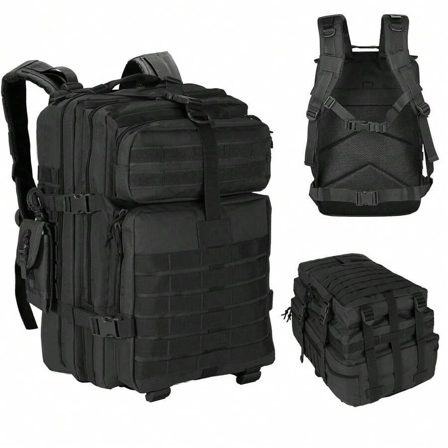 40L Military Tactical Backpack For Outdoor Waterproof Hiking Camping Travel Military Tactical Backpack Daypack Bug Out Bag 40L Rucksack Travel Camping Hiking Army Backpack Bag - Black - View 1