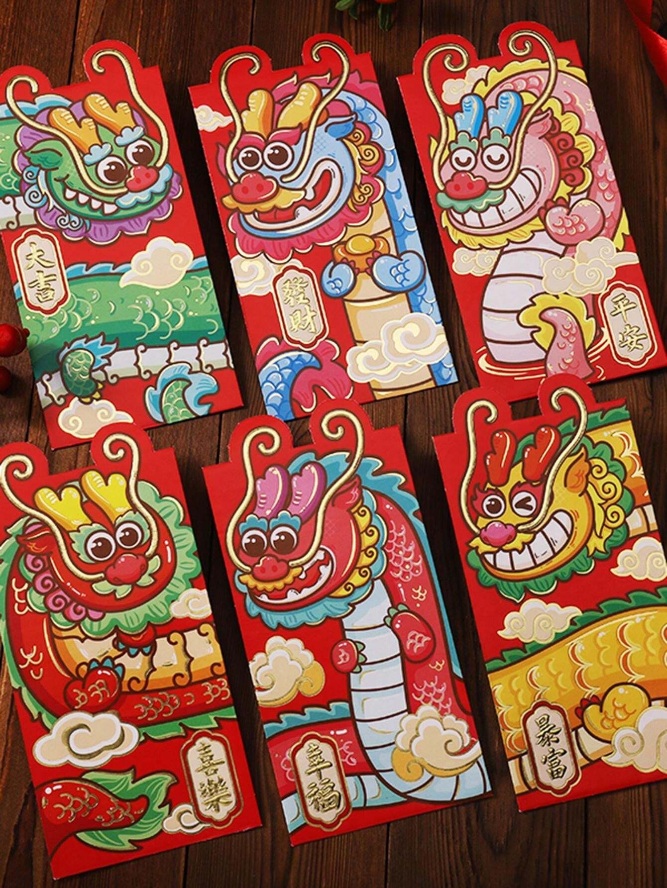 sac-enveloppe-rouge-avec-motif-de-dragon-du-zodiaque-de-bande-dessin-e