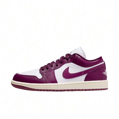  Air Jordan 1 Retro Low-Cut Basketball Shoes For Men, Purple-Red-White DC0774-161