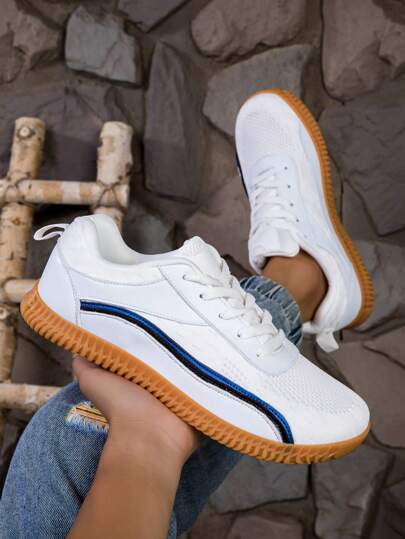 Wide Fit Casual Sports Shoes, Comfortable Footwear For Back To School Season, Unisex