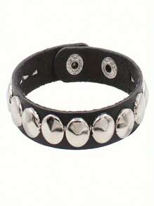 1pc Fashion Gothic Punk Retro Multi Chain Street Dance Couple Accessories Bracelet Bracelet For Halloween Cosplay New Year Christmas Party Birthday Lovers Gifts - Black - View 16