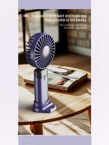 2024年最新款1入組便攜式頸掛/手持式風扇，搭載LED顯示屏，USB可充電小風扇，適用於學生、家庭、背包等場合。 - 多色 - 查看 9