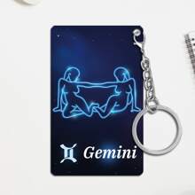 1pc Custom-Made Acrylic Keychain With 12 Constellations, Personalized Name Keychain, Laser Engraved Stainless Steel Keyring, Car Backpack Pendant Keychain, Perfect For Men And Women, Fashionable Gifts For Birthdays, Weddings, Christmas, Father's Day, And Valentine's Day Graduation