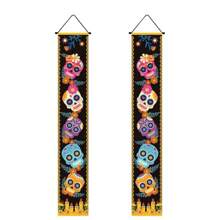 Decoración De Porche Día De Los Muertos 2 Piezas Banner , decoración hogar interior exterior, Halloween - Multicolor - Ver 2