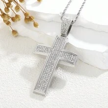 新品上市 男士嘻哈风格霸气水钻吊坠 个性街头配饰 - 十字吊墜項鍊 - 查看 8