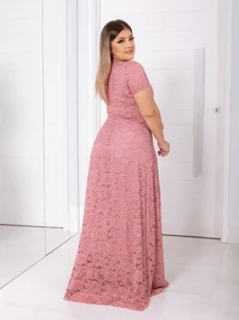 Women Long Dresses - Rusty Rose - View 3