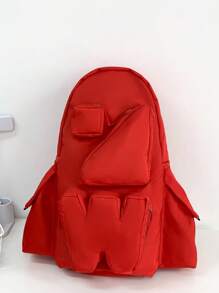 新款時尚女背包，輕鬆日常背負，大容量，適合學生和短途旅行。獨特的飛機造型包袋，限量設計。 - 紅色 - 查看 3