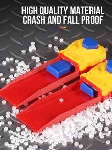 Coche de carreras a escala Mini de metal con lanzador de pista, juego de carreras, juguete antiestrés, coche de juguete