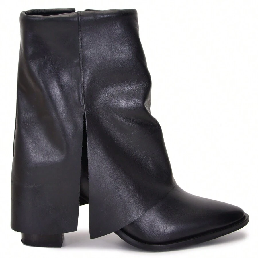 Women Mid-Calf Boots - 黑色 - 查看 1