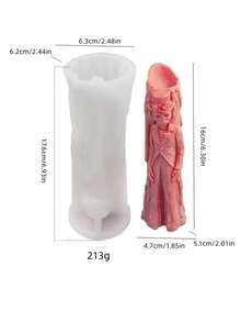 1 件装万圣节南瓜香薰蜡烛 + 鬼新郎和新娘蜡烛 + 硅胶模具，用于 DIY 南瓜、蝙蝠、鬼新娘石膏装饰和其他装饰用硅胶模具 - 白色 - 查看 2