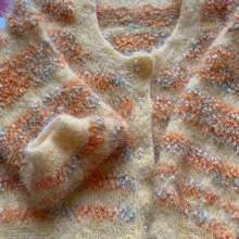 特殊跳舞羽毛毛球紗，柔軟光滑閃爍毛線，DIY編織圍巾或披肩 - 彩色 - 查看 3