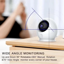 1pc Baby Monitor Camera With 4.3'' Rechargeable Screen, 2.4Ghz Wireless Two Way Talk Video Camera, Temperature Detection And Alert, Crying Reminder, Breast Feeding Reminder, 8 Lullabies, Suitable For Indoor, Home, Nursery Use, Birthday Gifts, Holiday Gifts.