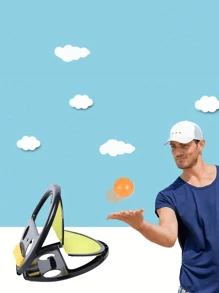 1set Table Tennis, Ball Toss, Hand Grip, Traditional Training Of Throwing And Catching The Ball, Fun Hand Pinch Ball, Outdoor Interactive Games, Play Toys For Two,Adult Party Games Suitable For Halloween/Christmas/Thanksgiving - Multicolor - View 2