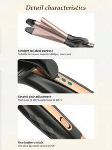 2-in-1 Haarglätter und Lockenstab, Lockeneisen & Keramik-Haarglätter in einem mit einstellbarer Temperatur, schnelles Aufheizen für alle Haartypen, Geschenk für sie