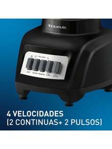 Licuadora  Marca Taurus Modelo Haley  Vaso De Plastico Base Negra Y 4 Velocidades 1l - Negro - Ver 11