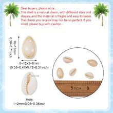 30/50/100g White Natural Spiral Shell Beads Sea Shells Beach Seashells Cowrie Shells Charms And Beads With Hole For Summer DIY Craft Jewelry Making Accessories