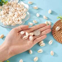 30/50/100g White Natural Spiral Shell Beads Sea Shells Beach Seashells Cowrie Shells Charms And Beads With Hole For Summer DIY Craft Jewelry Making Accessories