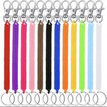 2/3/5 件随机弹簧绳钥匙扣，塑料伸缩弹簧钥匙扣，适用于手机和包包 - 彩色 - 查看 12