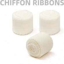 1 Rollo de Cinta de Chifón de Seda con Flecos Hecha a Mano en Cinta de Chifón para Envolver Regalos, Invitaciones de Boda, Ramilletes de Novia, Decoraciones de Navidad, Color Blanco Crema - Blanco - Ver 9