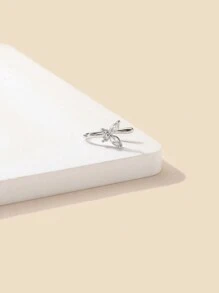 1 件优雅蝴蝶铜鼻夹，仿鼻环 - 闪亮锆石镶嵌，非穿孔珠宝装饰，瞬间散发魅力