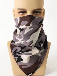 1pc Women Scarves Bohemian Style Vintage Camouflage Print 53cm Bandana Headband, Fashionable Sports Towel And Casual Scarf, Suitable For Outdoor Activities,School Silk Scarves