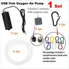 1 Máy Bơm Oxy Hồ Cá Mini, Cung Cấp Oxy Im Lặng Và Di Động, Thiết Bị Tạo Oxy Cho Câu Cá Nhỏ, Nhiều Màu Sắc Có Sẵn, Thiết Bị Thủy Sinh Hỗ Trợ USB Cho Bể Cá Gia Đình, Nuôi Cá Và Câu Cá - Nhiều màu - Xem 10