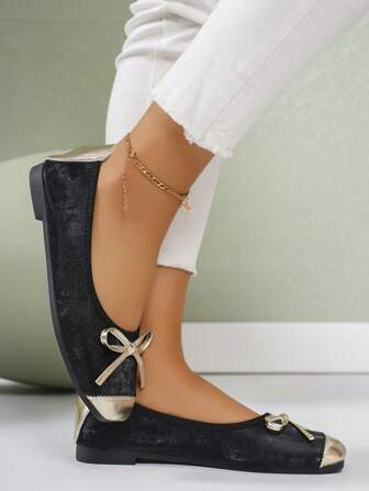 New Fashion Women's Comfortable Soft Bottom Decorative Flat Shoes