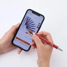 12 Piezas Plumas de bola divertidas con citas negativas, pluma con punta de punta fina para pantalla táctil y punta de tinta negra, pluma de escritura suave de punto fino para oficina (12 colores) - Conjuntos - Ver 5