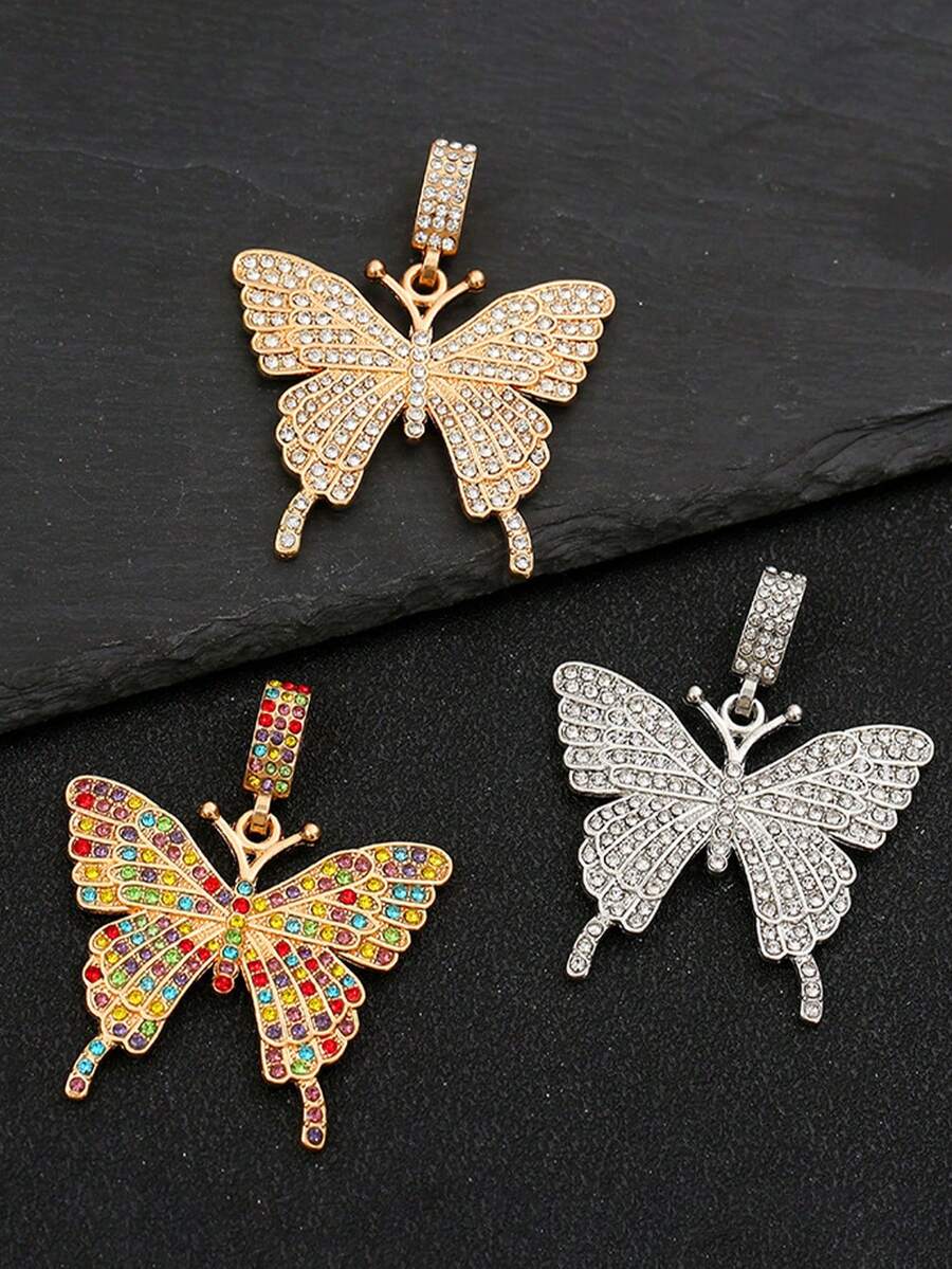 1PC Dây chuyền thép titan thời trang Trang sức Thiết kế đơn giản Mặt dây chuyền cổ Chuỗi đính đá Rhinestone Phụ kiện dây chuyền kim loại Chất liệu, Nhỏ và nhẹ, Phù hợp với nhiều loại túi, Phù hợp với nhiều loại đồ trang trí treo, Thời trang và đa năng cho ngày lễ tình nhân - Nhiều màu - Xem 1