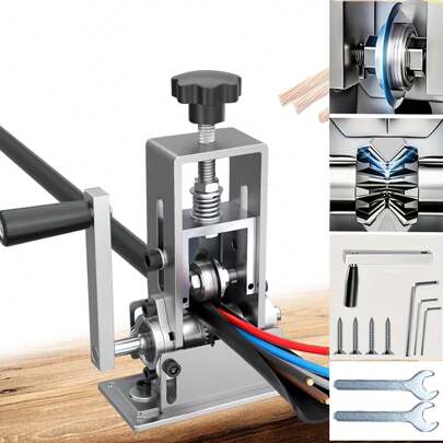 Easy-Grip Manual Wire Stripper Tool, 0.06"-0.78" Diameter - Drill Powered With Heat-Treated Blade & Cutting Wheel, Aluminum Frame For Scrap Copper Recycling, Holiday Gifts, Christmas Gifts, Tools For Men