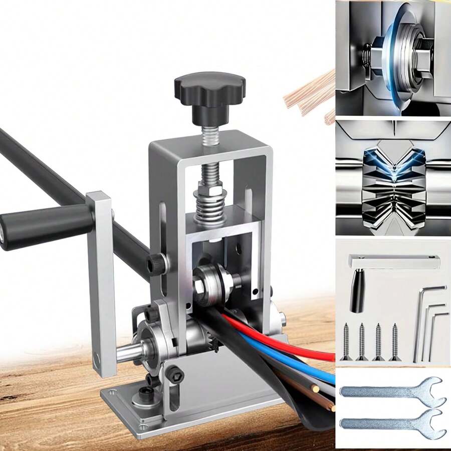 易握手动剥线工具，直径 0.06 英寸 - 0.78 英寸 - 钻头采用热处理刀片和切割轮，铝制框架用于废铜回收，节日礼物，圣诞节礼物，男士工具