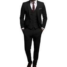 Men's Slim Formal Suit Italian Cut Complete Set (Pants + Blazer + Vest) - Xem 1