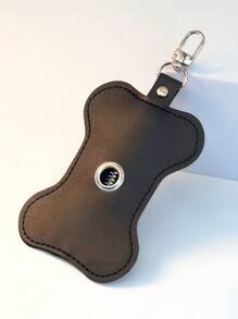 1 件皮革宠物垃圾袋分配器，骨头形户外遛狗便便袋架 - 彩色 - 查看 13