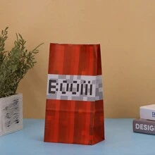 24 pièces/set Sacs de fête en papier thème jeux avec 12 sacs et 12 autocollants, Noël