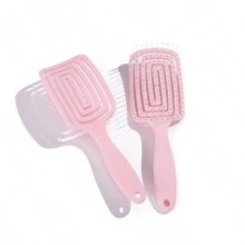 Cepillo de pelo cuadrado hueco para uso húmedo y seco, peine especial de costillas huecas para cabello rizado con ventilación, peine de masaje curvo grande peines peine pelo cepillo pelo de peines cepillo pelo - Multicolor - Ver 13