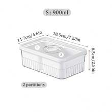 1個廚房食品儲存盒，透明水果和蔬菜保鮮盒，PET材質冰箱保鮮盒，堅果，蔬菜，肉類冷凍保鮮盒 - 深灰色 - 查看 17