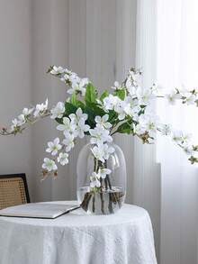 1 bông hoa nhài lụa nhân tạo chất lượng cao, đồ trang trí nhà cửa, hoa giả trang trí lối đi tiệc cưới - nhiều màu - Xem 6