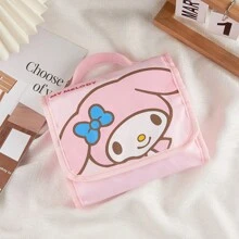 1件卡通化妆包文具包可爱旅行便携便携旅游化妆收纳包防水户外包海边露营包 - 粉色 - 查看 7