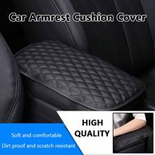 XENCN 1pc Car Armrest Cushion Cover Center Console Box Pad Protector Universal Accessories Soft PU Leather Arm Rest Cushion Waterproof