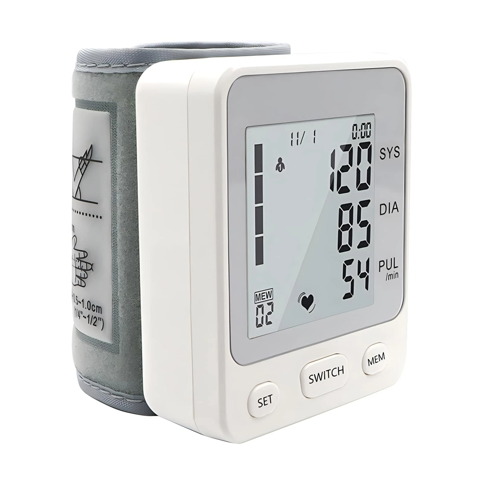 Portable Wrist BP Meter Electronic Digital Blood Pressure Monitors
