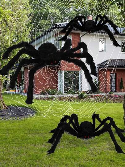 3/6 Con Nhện Halloween Lớn Ngoài Trời Nhện Lớn Trang Trí Halloween Nhện Lông Đáng Sợ Thực Tế Trang Trí Halloween, Giáng Sinh
