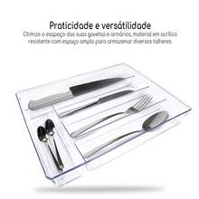 Drawer Organizer Acrylic Cutlery Holder For Kitchen Knife Separator Transparent Cutlery Multipurpose Refrigerator With 5 Dividers - 透明的 - 查看 6