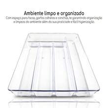 Drawer Organizer Acrylic Cutlery Holder For Kitchen Knife Separator Transparent Cutlery Multipurpose Refrigerator With 5 Dividers - 透明的 - 查看 5