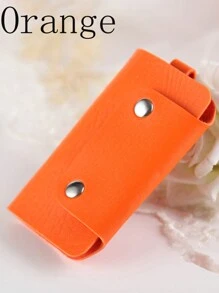 1 PC PU Snap Button Folding Key Bag Bank Enterprise Shopping Mall Key Bag Holiday Gift For Women Mini Wallet