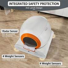 Self Cleaning Cat Litter Box: Upgraded Automatic Cat Litter Box - 65L Space Cleaning Robot - APP Control - Electric Smart Litter Box - White - View 7