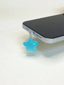Simple And Cute Luminous Five-Pointed Star Shaped Dust Plug For Mobile Phones And IPads Charging Port - Multicolor - View 9