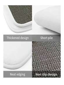 1pc Anti-Fatigue Kitchen Floor Mat, Non-Slip Cushioned Kitchen Rug Suitable For Floor, Waterproof Farmhouse Kitchen Carpet And Mat Set, Comfort Standing Desk Mat For Sink, Office, Laundry Room - Black - View 10