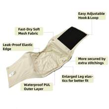 3pcs Reusable Washable Cloth Dog Pee Pants,Puppy Dog Underwear, Pet Care Diapers