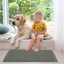 Beige Waffle Bath Mat,Super Absorbent Non Slip Bathroom Rug,Cream 18x30inch,Machine Washable Ultra Soft Floor Mats Home Bathroom Decor Floor Carpet Outdoor Rug Door Mat Entryway Decor Bathroom Accessories Back To School - Dark Green - View 4