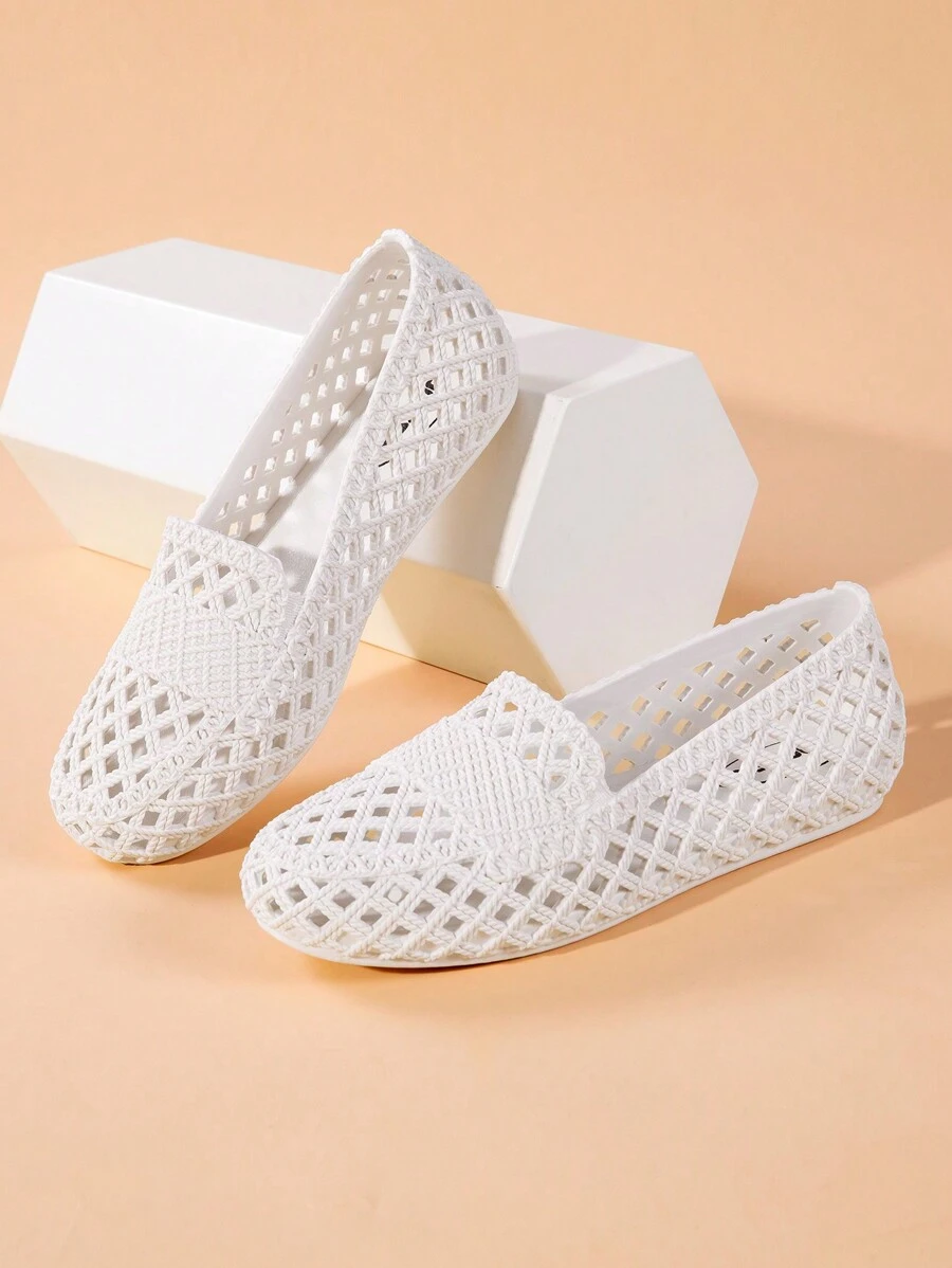 Của phụ nữ Mùa hè Mới Giải trí Toàn trận Thoáng khí Rỗng Mềm mại Chống trượt Mặc Thoải mái Nhẹ Đế mềm Dép phẳng